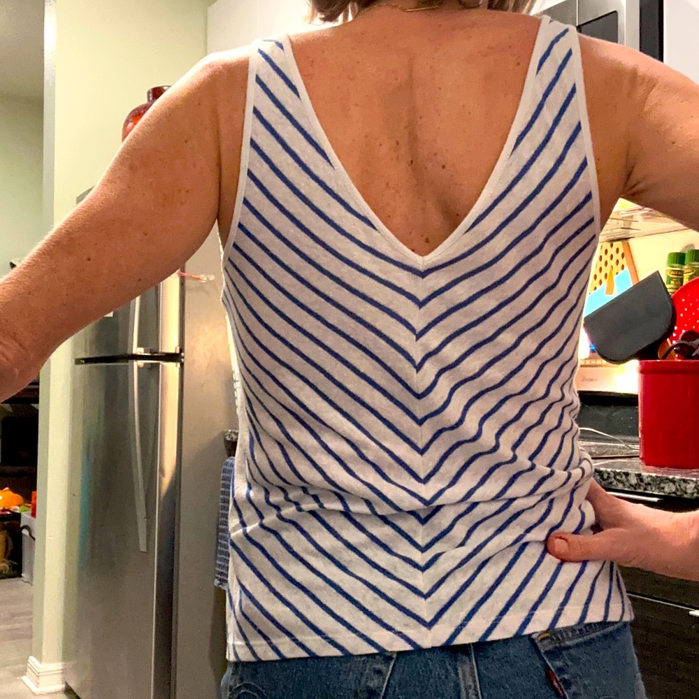 Blue striped tank